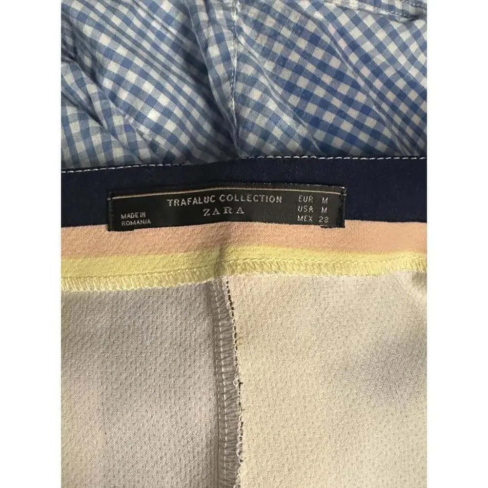 Zara Trafaluc multicolored fluted mini skirt Size Medium